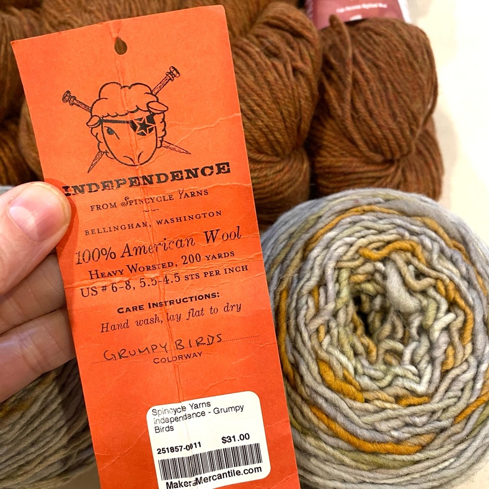 Vintage Spincycle Yarns and discontinued Mirasol Huni- Prairie Skies Shawl Kit - Picture 3 of 11